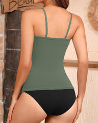 Sunnylia - Women's Bandeau Bikini Swimsuits 2 Piece Strapless Tummy Control Bathing Suit