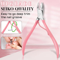Sunnylia - Manicure Pedicure Set 12 Pcs Nail Care Kit for Women Nail Grooming Kit