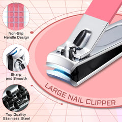 Sunnylia - Manicure Pedicure Set 12 Pcs Nail Care Kit for Women Nail Grooming Kit