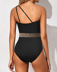 Sunnylia - One Shoulder One Piece Swimsuit for Women Tummy Control Bathing Suits