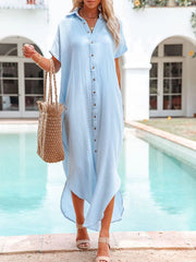 Sunnylia - White Solid Color Long Sun-proof Cardigan Cover Up