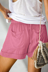 Sunnylia - Womens Drawstring Shorts Summer Elastic Waist Casual Lightweight with Pockets