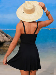 Sunnylia - Women's New Mesh One Piece Swim Dress Swimsuit Tummy Control Bathing Suit