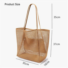 Sunnylia - Women's Swimming Beach Bag Portable One Shoulder Storage Bag Crossbody Bag Versatile Mesh Bag