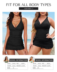 Sunnylia - Deep V Cross Back Ruched One Piece Swimsuit