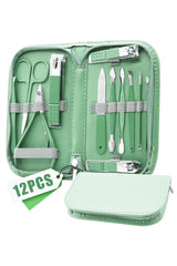 Sunnylia - Manicure Pedicure Set 12 Pcs Nail Care Kit for Women Nail Grooming Kit