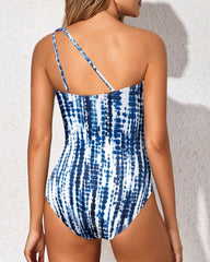 Sunnylia - One Shoulder One Piece Swimsuit for Women Tummy Control Bathing Suits