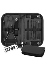 Sunnylia - Manicure Pedicure Set 12 Pcs Nail Care Kit for Women Nail Grooming Kit