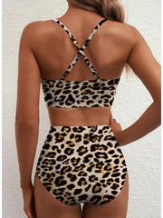 Sunnylia - 2026 Summer Two Piece Bikini Set U-Wire Cutout High Waisted Swimsuit-Black