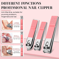 Sunnylia - Manicure Pedicure Set 12 Pcs Nail Care Kit for Women Nail Grooming Kit