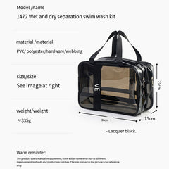 Sunnylia - New Portable Waterproof Large Capacity Wet And Dry Separation Toiletry Makeup Storage And Awimming Bag