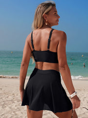 Sunnylia - Women's High Waisted Bikini Set Gold Metal Two Piece Swimsuits Tummy Control Tie Knot 2026 Bathing Suits
