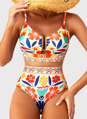 Sunnylia - 2026 Summer Two Piece Bikini Set U-Wire Cutout High Waisted Swimsuit-Black