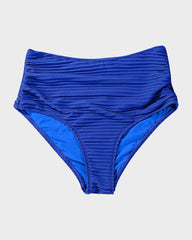 Sunnylia - Textured Knot-Front High-Waisted Bikini Set