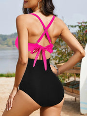 Sunnylia - Women's One Piece Swimsuits Tummy Control Cutout High Waisted Bathing Suit Wrap Tie Back