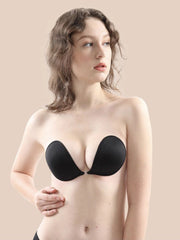 Sunnylia - Adhesive Bra Reusable Strapless Self Silicone Push-up Invisible Sticky Bras for Backless Dress