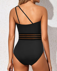 Sunnylia - One Shoulder One Piece Swimsuit for Women Tummy Control Bathing Suits