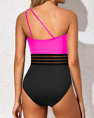 Sunnylia - One Shoulder One Piece Swimsuit for Women Tummy Control Bathing Suits