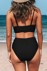 Sunnylia - V-Neck High Waist Bikini