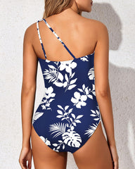 Sunnylia - One Shoulder One Piece Swimsuit for Women Tummy Control Bathing Suits