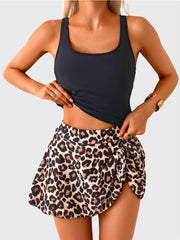 Sunnylia - Tankini Swimsuit for Women Tummy Control Two Piece Bathing Suit High Waisted Tank Top with Swim Skirt