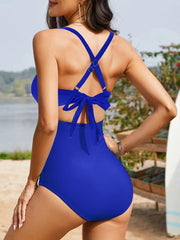 Sunnylia - Women's One Piece Swimsuits Tummy Control Cutout High Waisted Bathing Suit Wrap Tie Back