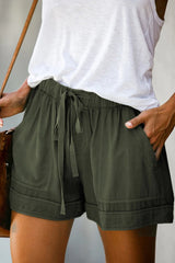 Sunnylia - Womens Drawstring Shorts Summer Elastic Waist Casual Lightweight with Pockets