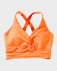 Sunnylia - Textured Knot-Front High-Waisted Bikini Set