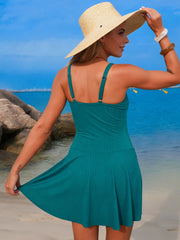 Sunnylia - Women's New Mesh One Piece Swim Dress Swimsuit Tummy Control Bathing Suit