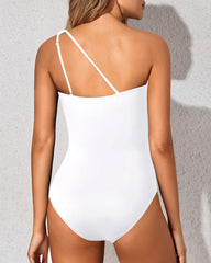 Sunnylia - One Shoulder One Piece Swimsuit for Women Tummy Control Bathing Suits