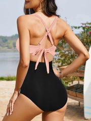 Sunnylia - Women's One Piece Swimsuits Tummy Control Cutout High Waisted Bathing Suit Wrap Tie Back