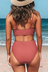 Sunnylia - V-Neck High Waist Bikini