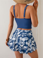 Sunnylia - Tankini Swimsuit for Women Tummy Control Two Piece Bathing Suit High Waisted Tank Top with Swim Skirt