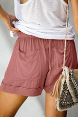 Sunnylia - Womens Drawstring Shorts Summer Elastic Waist Casual Lightweight with Pockets