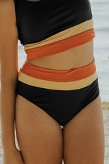 Sunnylia - Sky Blue Colorblock Cut Back Bikini Set