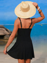 Sunnylia - Women's New Mesh One Piece Swim Dress Swimsuit Tummy Control Bathing Suit