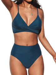 Sunnylia - V-Neck High Waist Bikini