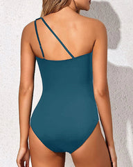 Sunnylia - One Shoulder One Piece Swimsuit for Women Tummy Control Bathing Suits