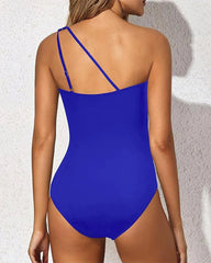 Sunnylia - One Shoulder One Piece Swimsuit for Women Tummy Control Bathing Suits