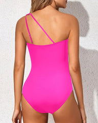 Sunnylia - One Shoulder One Piece Swimsuit for Women Tummy Control Bathing Suits
