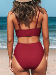 Sunnylia - V-Neck High Waist Bikini