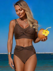 Sunnylia - Women’s High Waisted Tummy Control Bikini Sets Full Coverage Bathing Suit