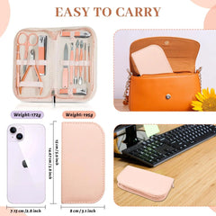 Sunnylia - Manicure Pedicure Set 12 Pcs Nail Care Kit for Women Nail Grooming Kit