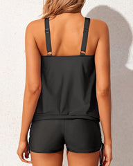 Sunnylia - Tankini Swimsuits for Women 2 Piece Bathing Suits Tops with Boyshorts