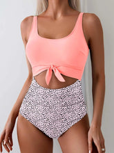 Sunnylia - Women's One Piece Swimsuit Tummy Control Slimming Bathing Suit Cutout Tie Knot Swimwear