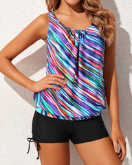Sunnylia - Tankini Swimsuits for Women 2 Piece Bathing Suits Tops with Boyshorts