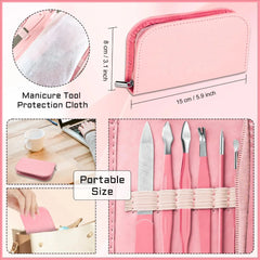 Sunnylia - Manicure Pedicure Set 12 Pcs Nail Care Kit for Women Nail Grooming Kit