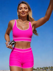 Sunnylia - Women's Two Piece swimsuit Solid Color Sexy Sporty Conservative Bikini Swimsuit