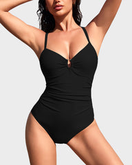 Sunnylia - Smart Sculpt U-Ring Cut Out Shaping Swimsuit