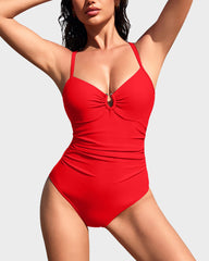Sunnylia - Smart Sculpt U-Ring Cut Out Shaping Swimsuit